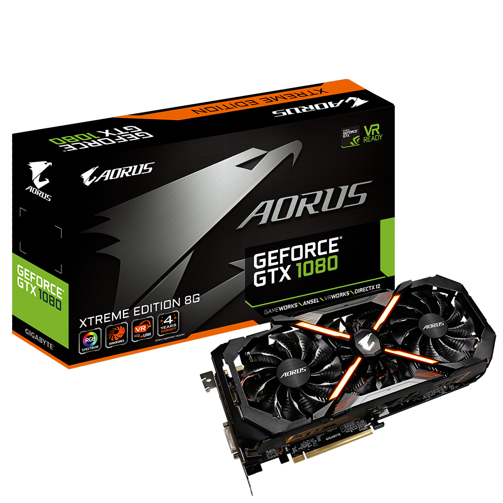 Card đồ họa GTX 1080 Aorus Extreme FULL BOX (Tạm hết hàng)